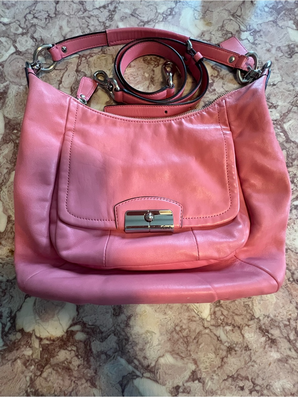 Coach Kristin Rose Crossbody Or Shoulder Bag with Front Flap F 22306 Immaculate